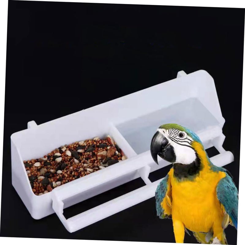 GANAZONO 3pcs Bird Food Bowl with Stand Double Compartment Parrot Feeding Container Small Bird Cage Feeder Suitable for Cockatiels Lovebirds Finch - Image 4