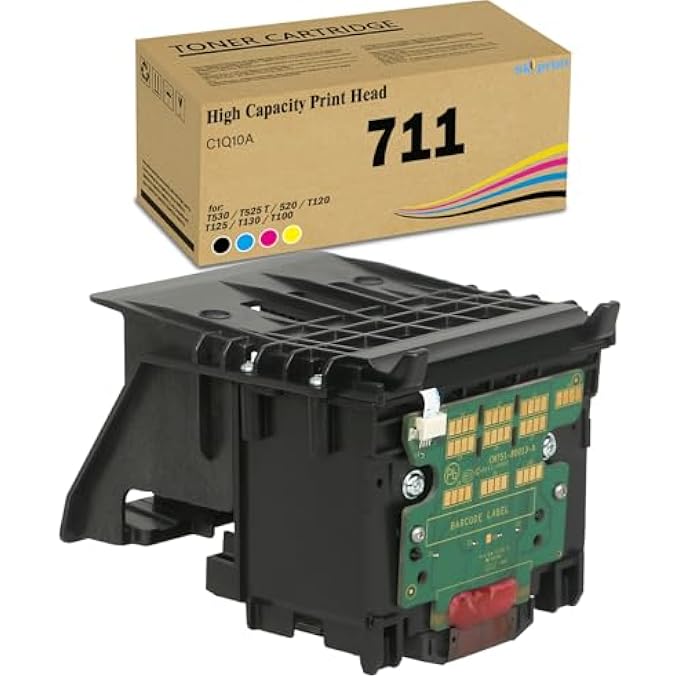 711 PRINTHEAD KIT (C1Q10A PINTER HEAD) REPLACEMENT FOR HP T530 T525 T520 T120 T125 T130 T100 LARGE FORMAT PLOTTER PRINT HEAD UPGRADED CHIP