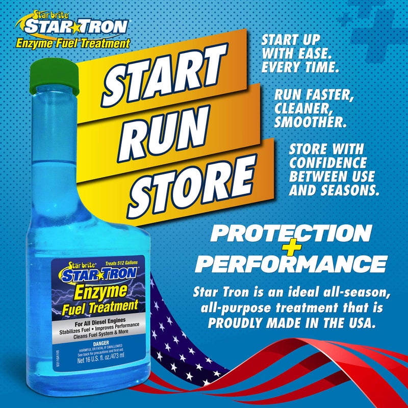 STAR BRITE Star Tron Enzyme Fuel Treatment - Super Concentrated Diesel Formula - 1 oz. Treats 32 Gallons - 16 OZ (093116) - Image 1