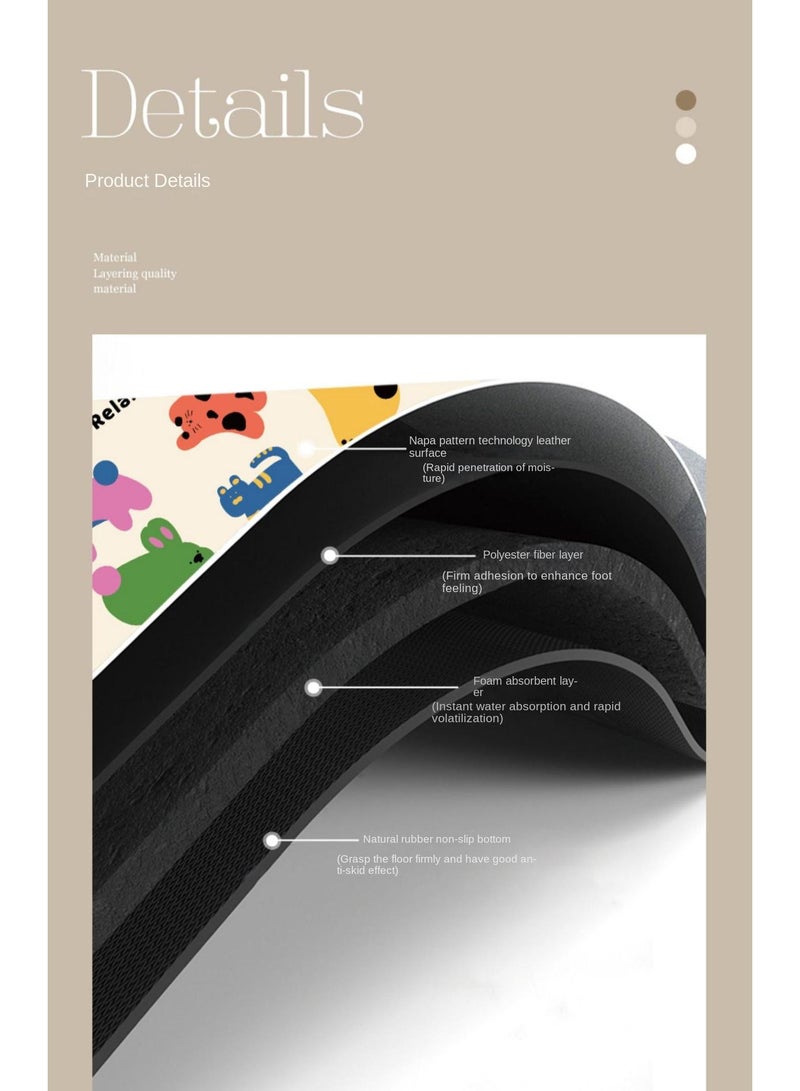 عام مجموعة من 4 الكرتون حوض غسيل المياه ماصة حصيرة الحمام أعلى الجدول صنبور المياه استنزاف حصيرة حوض غسيل بالوعة دياتوم مكافحة سبلاش كوستر - Image 5