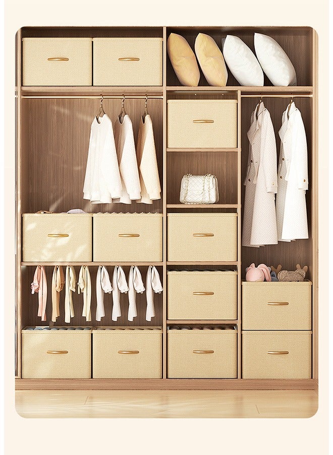 3pcs Wardrobe Clothes Organizer Foldable Closet Storage Organizer for Clothes Jeans Washable Closet Storage Boxes with Carrying Handles Cube Storage Bin for Home Bedroom Office - Image 3