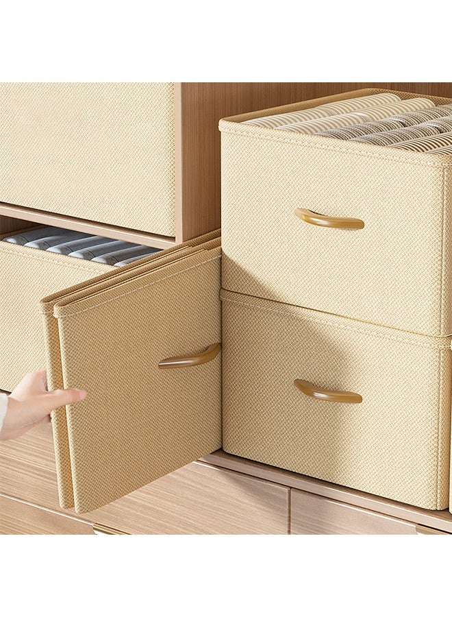 3pcs Wardrobe Clothes Organizer Foldable Closet Storage Organizer for Clothes Jeans Washable Closet Storage Boxes with Carrying Handles Cube Storage Bin for Home Bedroom Office - Image 1