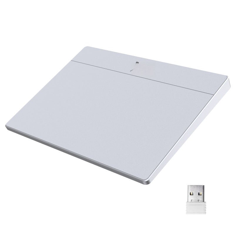 T02 Wired and Wireless Touchpad 2.4G &BT & USB Ultra Slim Tempered Glass Surface Design Portable Trackpad Multi-Touch Navigation   for Desktop Computer Laptop PC User Compatible with Mac / - Image 1