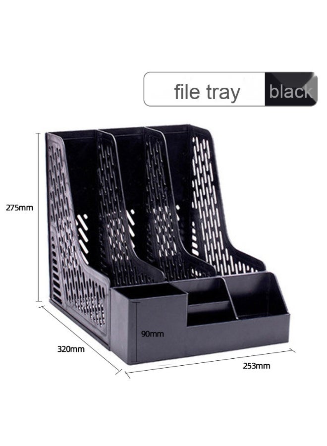 ديلي دلي - إطار ملفات بلاستيكي سميك - أداة تخزين عمودية متميزة