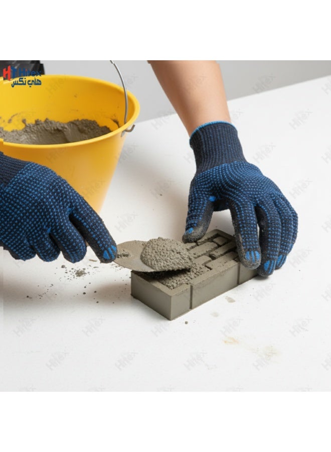 هيتكس مجموعة أدوات هيتكس للرمل والأسمنت - تتضمن الأسمنت والرمل الطبيعي ودلو بلاستيكي من البولي فينيل كلوريد وجورمالا وكاراندي وقفازات أمان لليدين - مثالية لإصلاحات المنازل والبناء والبناء والمشاريع المنزلية - 1 كجم - Image 4
