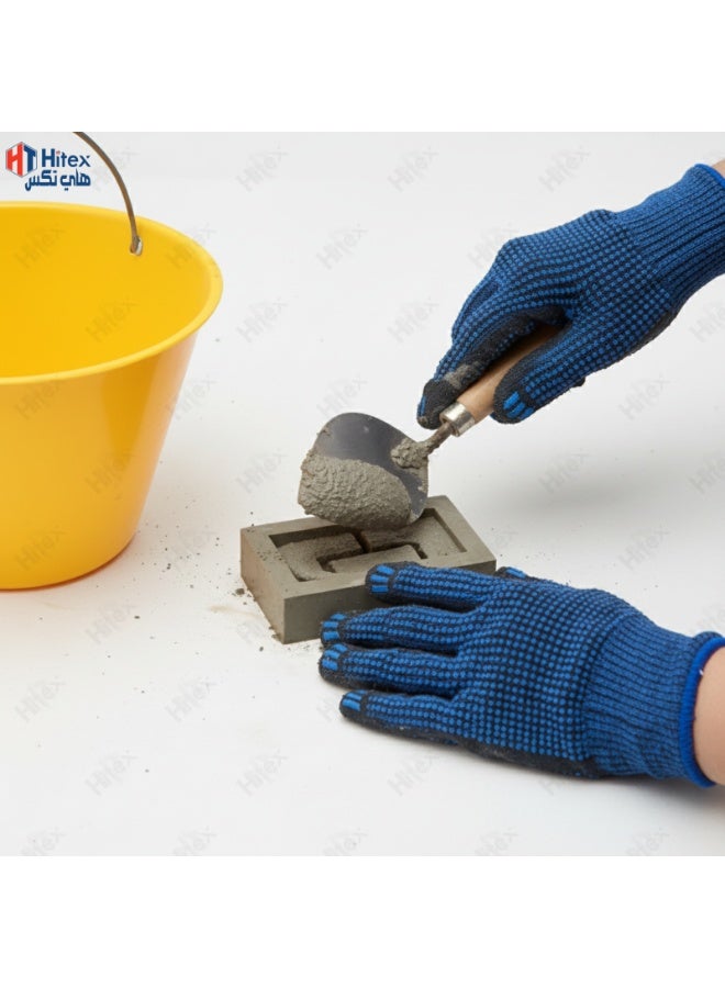 هيتكس مجموعة أدوات هيتكس للرمل والأسمنت - تتضمن الأسمنت والرمل الطبيعي ودلو بلاستيكي من البولي فينيل كلوريد وجورمالا وكاراندي وقفازات أمان لليدين - مثالية لإصلاحات المنازل والبناء والبناء والمشاريع المنزلية - 1 كجم - Image 2