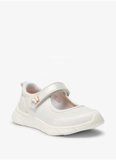 JUNIORS Girls Textured Mary Jane Shoes with Hook and Loop Closure  - Image 1