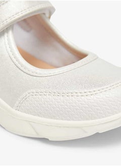 JUNIORS Girls Textured Mary Jane Shoes with Hook and Loop Closure  - Image 5