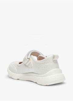 JUNIORS Girls Textured Mary Jane Shoes with Hook and Loop Closure  - Image 3