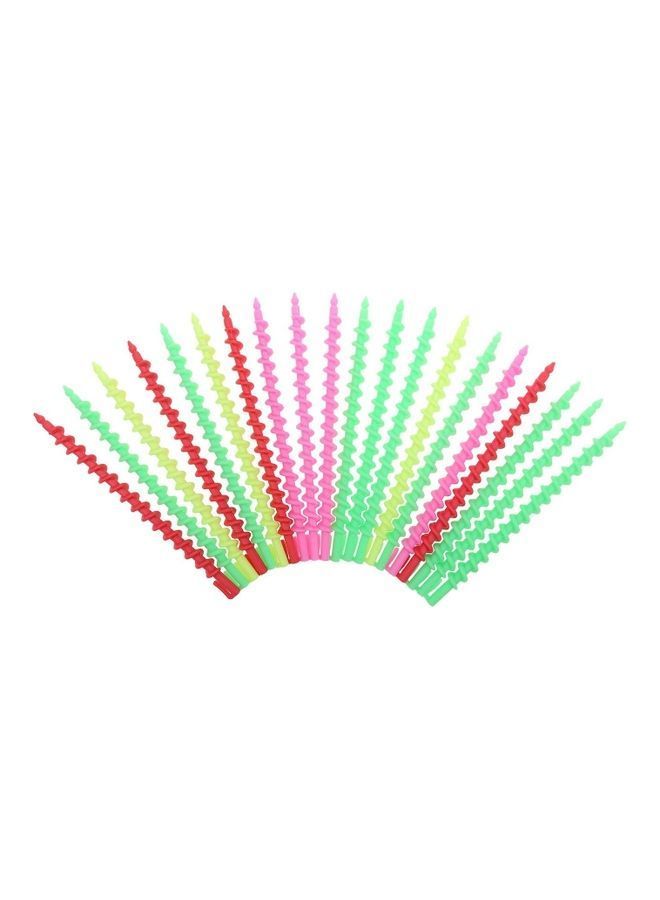 NIBEMINENT 20-Piece Spiral Rod Hair Rollers Multicolour 19x12x2cm - Image 1