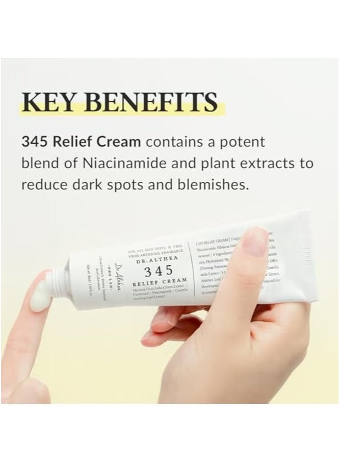 Dr.Althea 345 Relief Face Cream – Hydrating, Soothing & Redness Relief with Niacinamide, 50ml - Image 3