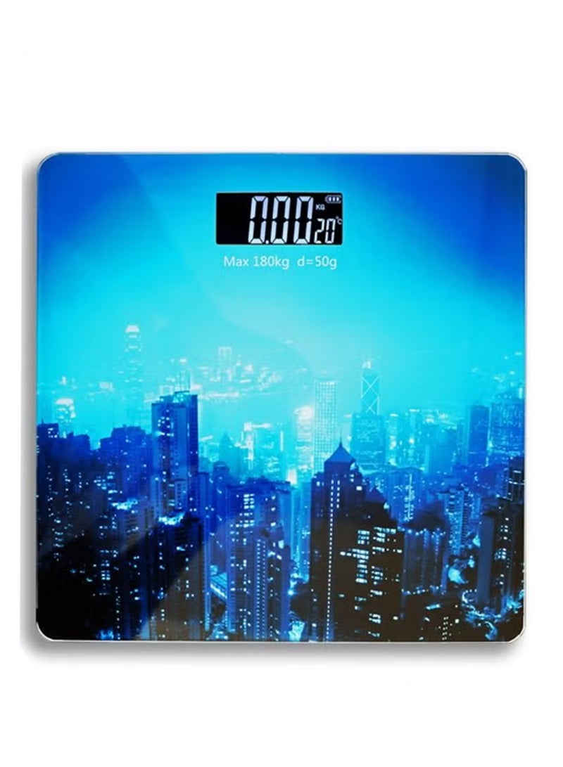 توشيونيكس ميزان ذكي رقمي شخصي أوتوماتيكي ثلاثي الأبعاد، جهاز منزلي إلكتروني ذكي مزود بشاشة LCD لقياس وزن الدهون في الجسم بدقة للحمام والمطبخ والمكتب المنزلي بالرطل/كجم - Image 1