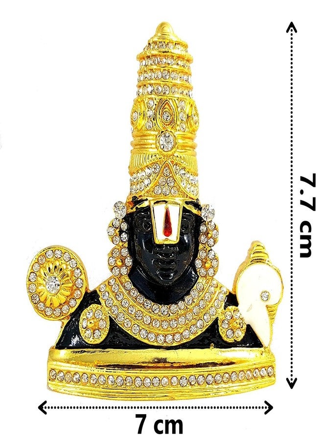 GCT Tirupati Balaji Idol Lord Venkateswara Idol (B-84) Black Gold Metal Statue for Home Décor Car Dashboard Mandir Pooja Murti Temple Puja Office Table Showpiece - Image 2