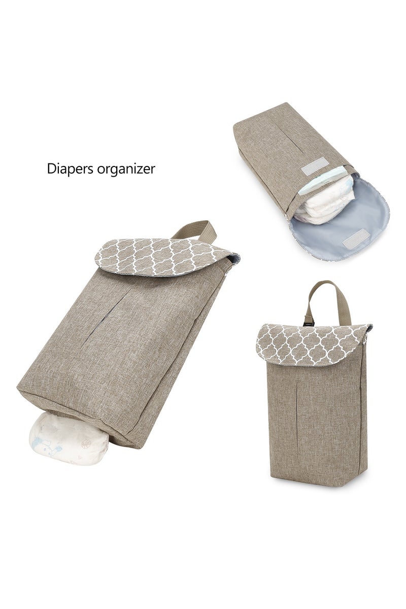 عام Waterproof diaper storage bag baby baby diaper bag portable travel storage diaper tissue drawer paper hanging bag - Image 4