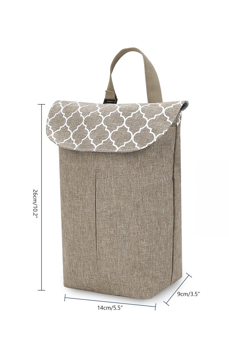 عام Waterproof diaper storage bag baby baby diaper bag portable travel storage diaper tissue drawer paper hanging bag - Image 5