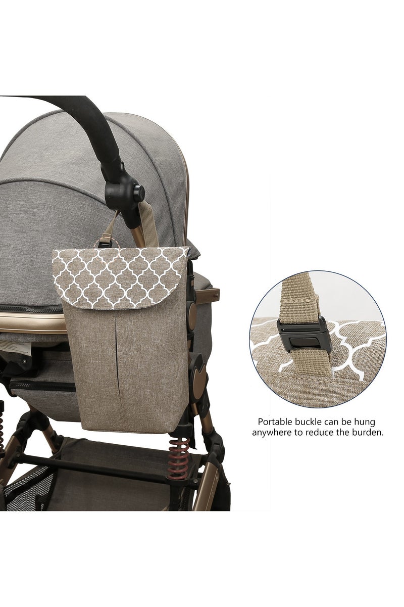 عام Waterproof diaper storage bag baby baby diaper bag portable travel storage diaper tissue drawer paper hanging bag - Image 2