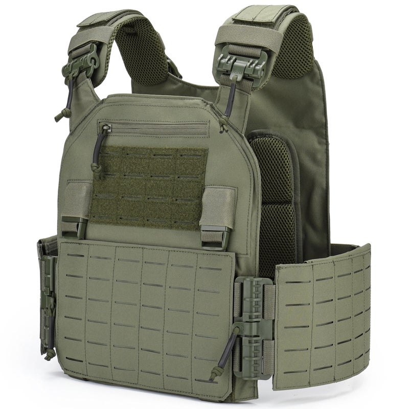 دياس DEYACE Tactical Quick Release Vest for Men, Fully Adjustable Plate Carriers Vest with Breathable 3D Mesh Liner - Image 1