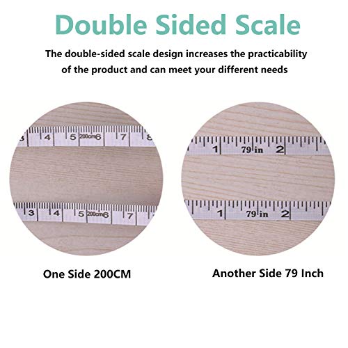 DFsucces 3 Pack Soft Sewing Tape Measure for Body Measuring, 79 Inchs Mini Measurement Tape,Premium Retractable Fabric and Cloth Tape Measure, Handy (Pink/Green/Blue) - Image 2