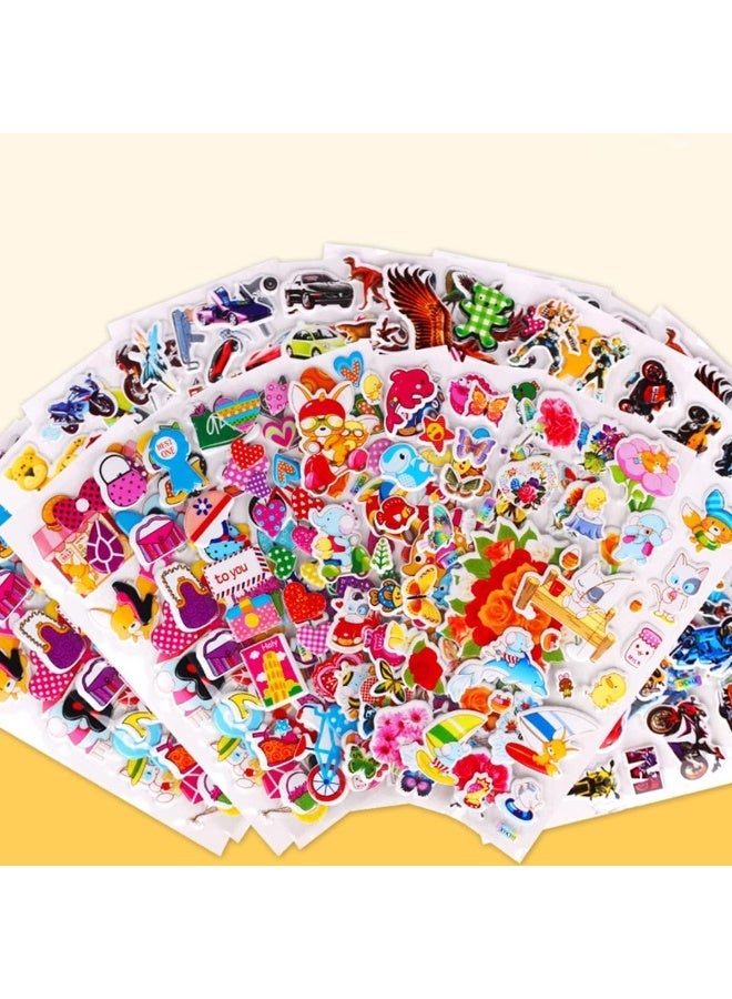 ECVV ECVV 1800+(36 Sheets) 3D Puffy Stickers for Kids & Toddlers Variety Pack Cute Resuable Sticker for Boys Girls Puffy Small Stickers Sheets Including Animals, Letters, Numbers, Dinosaurs, Cars and More - Image 2