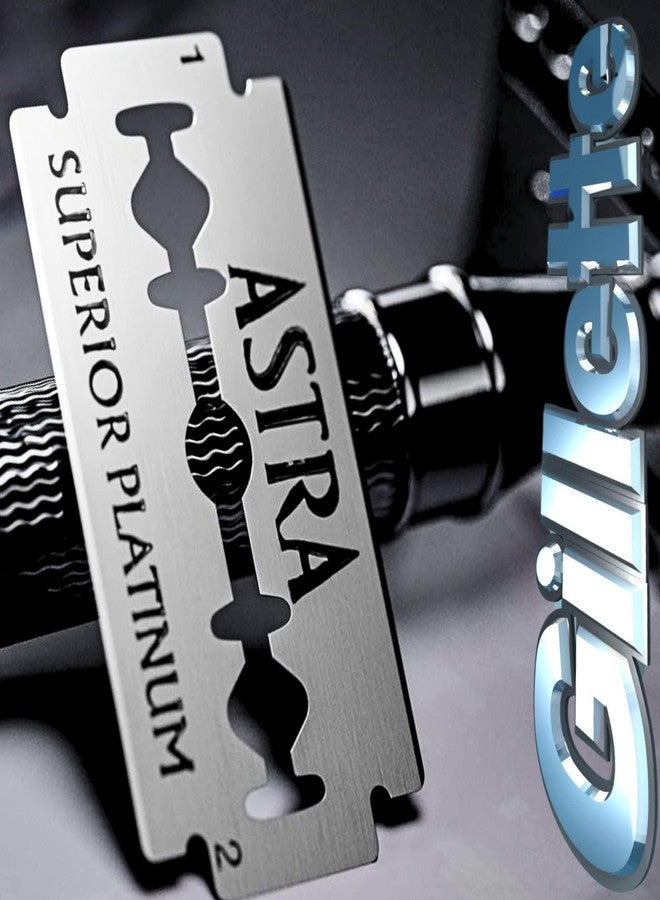 Astra Platinum Double Edge Safety Razor Blades, 50 Blades (10 x 5) - Image 2