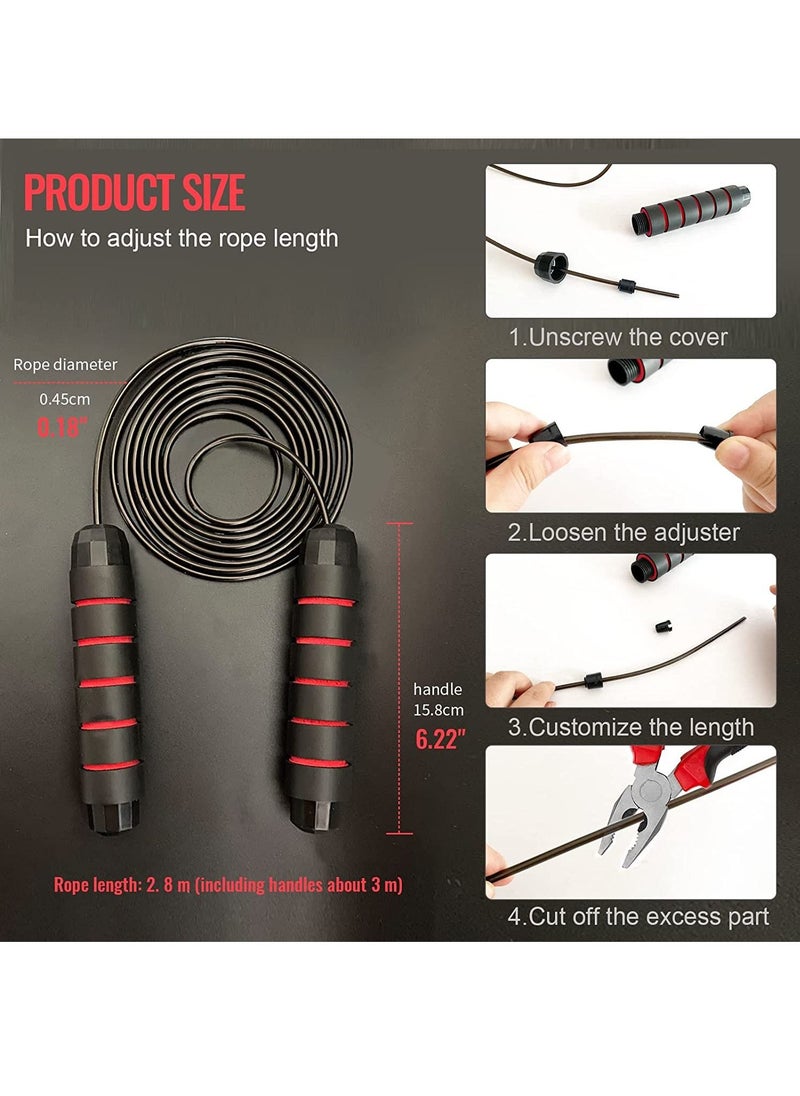 SKY-TOUCH - Adjustable Fitness Exercise Jumping Rope With Foam Anti-Skid Handles Skipping Rope Men Women Kids - Image 1