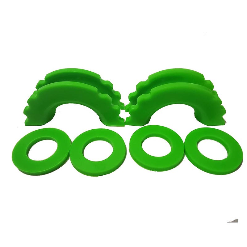 Acando Store Pack of 2 D-Ring Shackle Isolators With 4 Pieces Washer for 0.75 Inch Gear Design - Fits Standard 3/4" Shackle, Protects Bumper, Reduces Rattling - 2 Years Warranty (Green) - Image 1