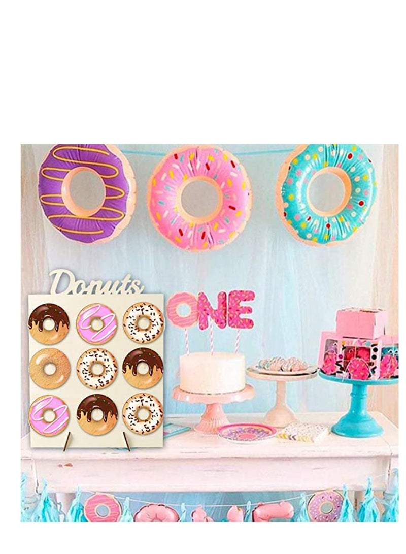 SYOSI Wooden Donuts Stand, Doughnut Stand Display Holder for Wedding Patry Birthday Decorations, Kitchen, Shop, Dount Hole Baker, Kids Mini Donuts Favors, Donut Parties, Sweets Tables - Image 2