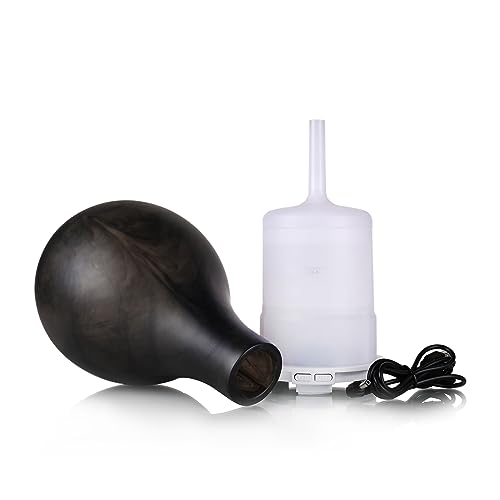 Iris Celeste Ultrasonic Humidifier Aroma Therapy Diffuser for Home Fragrance with 7 colour Changing LED Lights- Colour White (Black) - Image 3