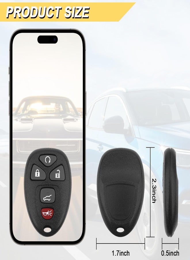 Vurkcy Key Fob Replacement for 07-14 Chevy Suburban Tahoe/ 09-17 Traverse/ 07-14 GMC Yukon/ 08-17 Acadia Buick Enclave/ 07-13 Escalade Car Keyless Entry Remote Control,OUC60270 OUC60221,2Pcs - Image 4
