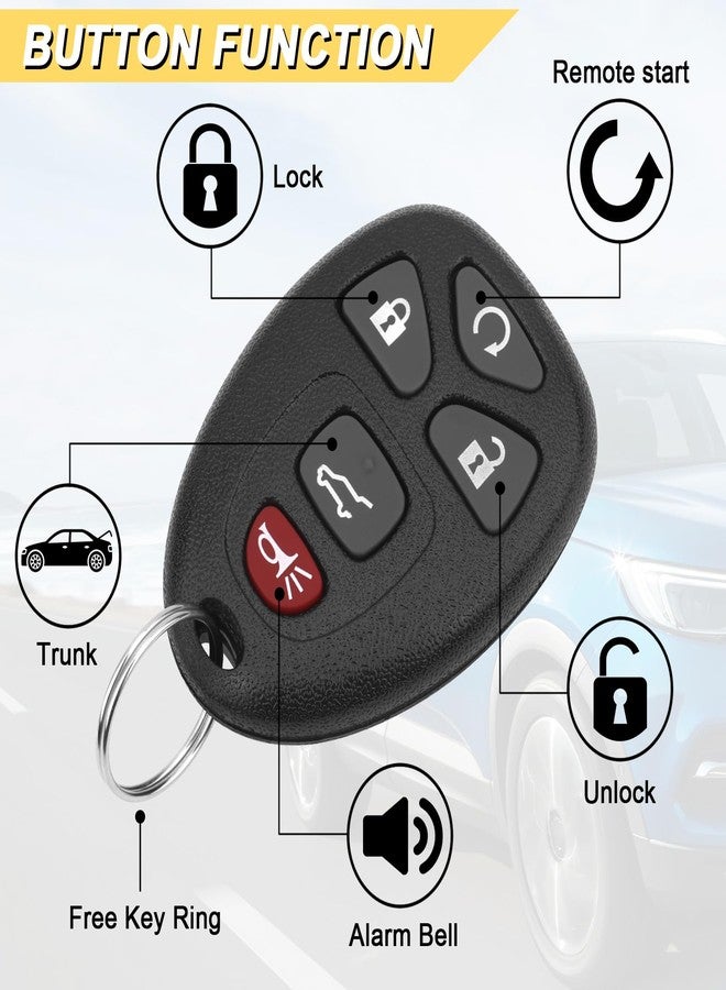 Vurkcy Key Fob Replacement for 07-14 Chevy Suburban Tahoe/ 09-17 Traverse/ 07-14 GMC Yukon/ 08-17 Acadia Buick Enclave/ 07-13 Escalade Car Keyless Entry Remote Control,OUC60270 OUC60221,2Pcs - Image 3