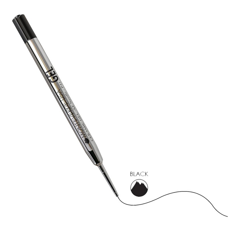 Monteverde Capless Gel Refills to Fit Parker-Style Ballpoint Pens, 0.5mm Extra Fine Needle Point, Black, 2-Pack, Smooth Writing Technology for Parker, Conklin, Schmidt, and More - Image 4