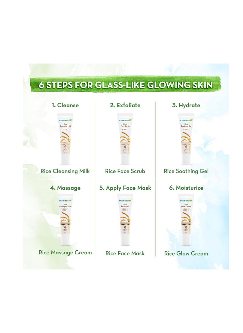 Mamaearth Mamaearth Rice Facial Kit With Rice Water and Niacinamide for Glass Skin   60 g  Salon Like Glowing Skin in 6 Easy Steps   Improves Skin Texture  Instant Glow   Suitable for all skin types  - Image 3