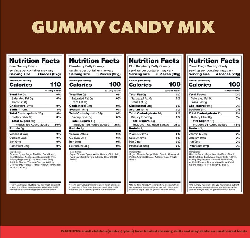 iLike Pastel Gummy Candy Mix - 2-Pound Bag of Sour Gummy Bears, Puffy Gummies, and Watermelon Wedges - Image 2