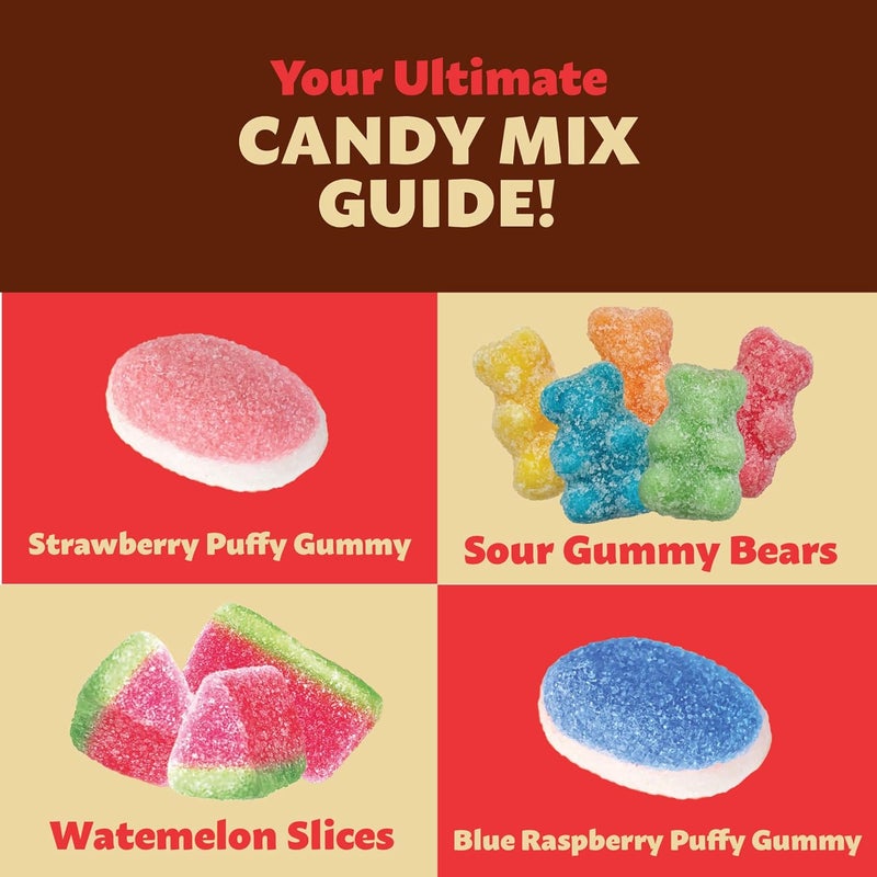 iLike Pastel Gummy Candy Mix - 2-Pound Bag of Sour Gummy Bears, Puffy Gummies, and Watermelon Wedges - Image 4
