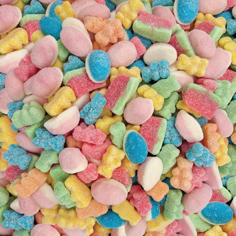 iLike Pastel Gummy Candy Mix - 2-Pound Bag of Sour Gummy Bears, Puffy Gummies, and Watermelon Wedges - Image 1