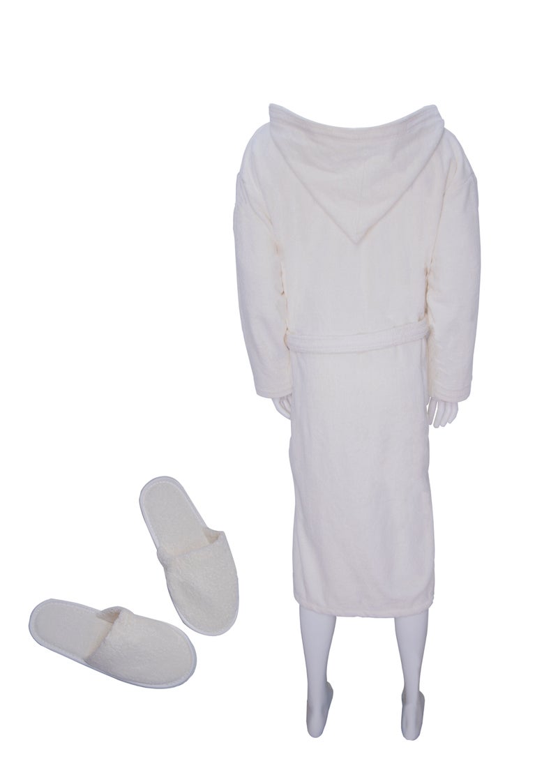 Banotex Bathrobe with Elbows and Slippers and Belt - Image 2