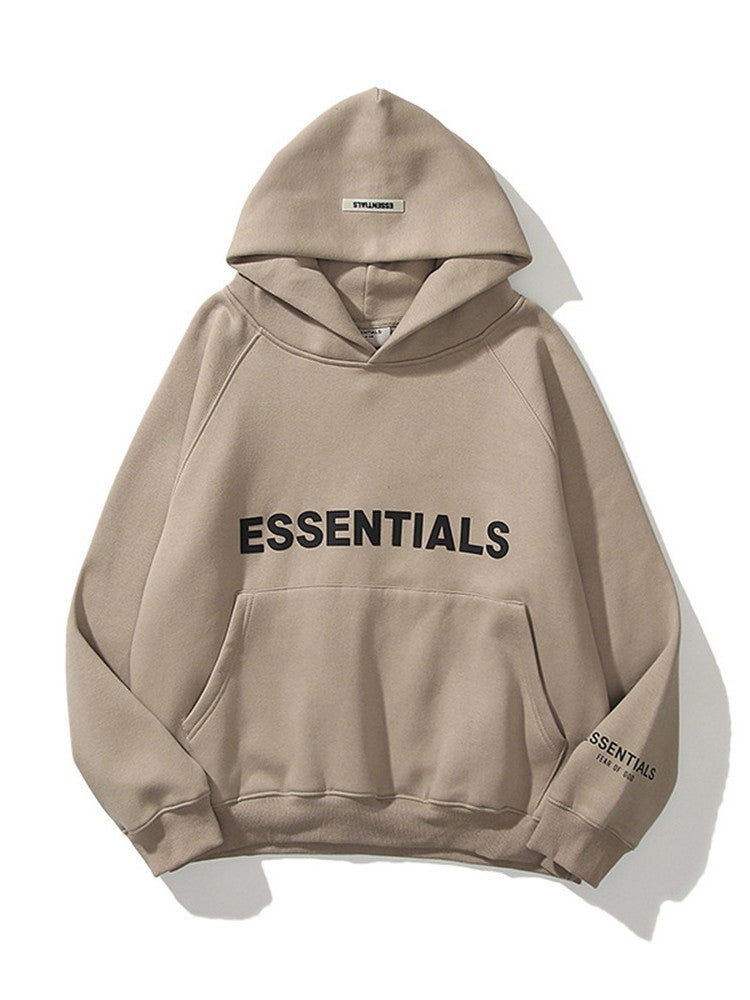 New Fear Of God Multi-Thread Essentials Velvet Sweatshirt Trendy Brand Lettering Same Style Hoodie For Men And Women - Image 3