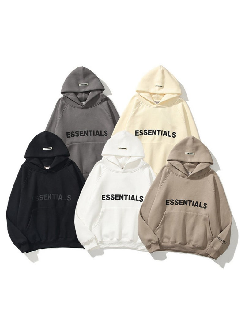 New Fear Of God Multi-Thread Essentials Velvet Sweatshirt Trendy Brand Lettering Same Style Hoodie For Men And Women - Image 2