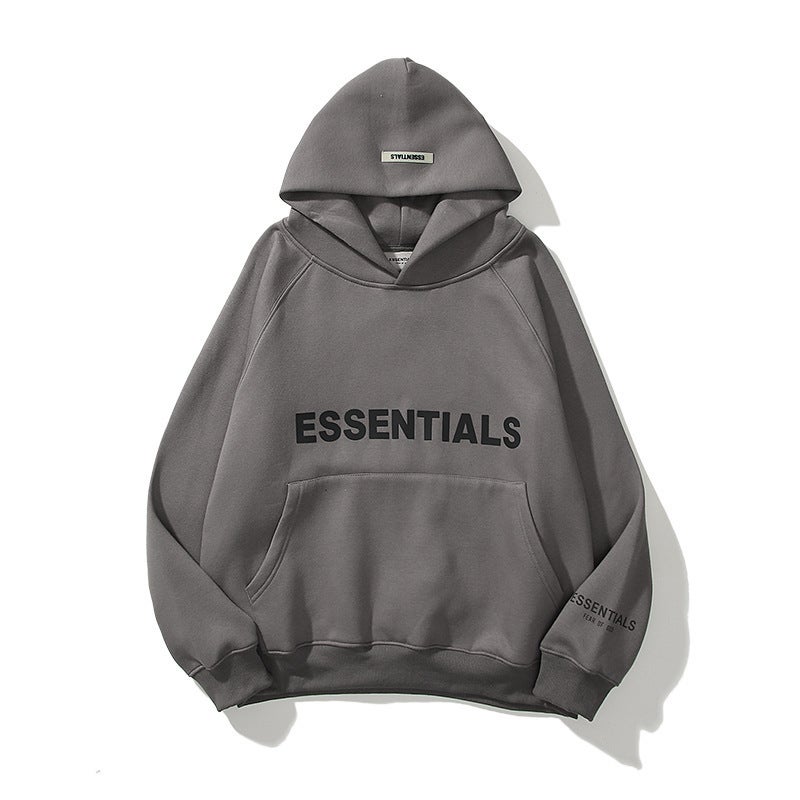 New Fear Of God Multi-Thread Essentials Velvet Sweatshirt Trendy Brand Lettering Same Style Hoodie For Men And Women - Image 1