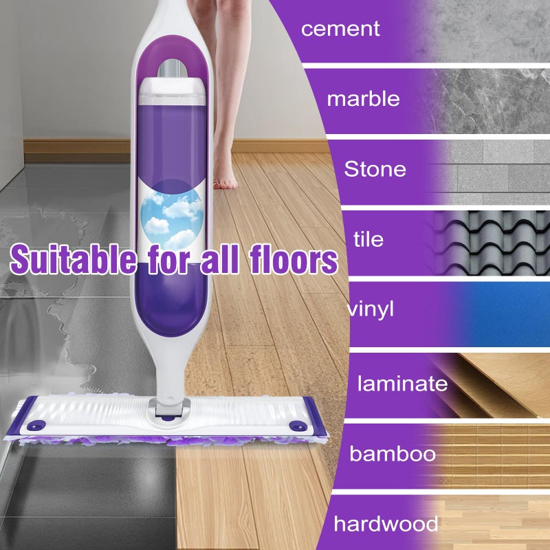 DOCXCDO 60 Pack Power Mop Refill Pads for Swiffer Power Mop , Disposable Swifter Wet Pad Refills for Swiffer, Replacement Spray Wet Pads Refills for Multi-Surface&Wood Floor Cleaning - Image 5