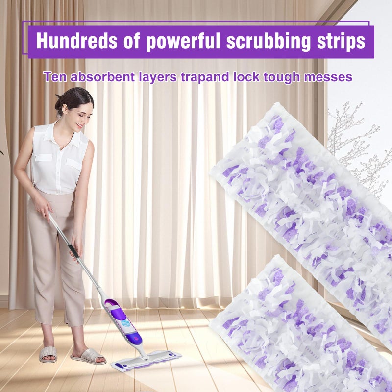 DOCXCDO 60 Pack Power Mop Refill Pads for Swiffer Power Mop , Disposable Swifter Wet Pad Refills for Swiffer, Replacement Spray Wet Pads Refills for Multi-Surface&Wood Floor Cleaning - Image 2
