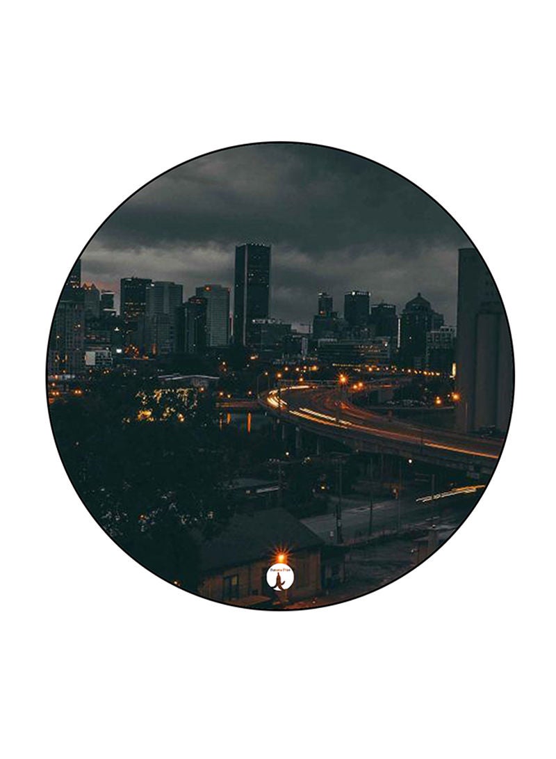 RKN City Printed Mouse Pad Round  Multicolour