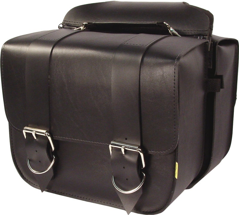 Dowco Willie & Max 58311-00 Standard Series: Synthetic Leather Touring Motorcycle Saddlebag Set, Black, Universal Fit, 16.5 Liter Each/33 Liter Total Capacity - Image 1