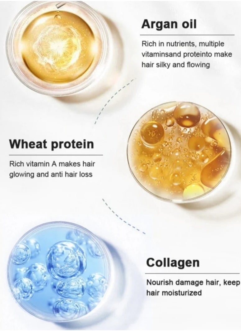 Karseell Karseell Collagen Hair Treatment Deep Repair Conditioning Argan Oil Collagen Hair Mask Essence for Dry Damaged Hair All Hair Types 16.90 oz 500ml  - Image 4