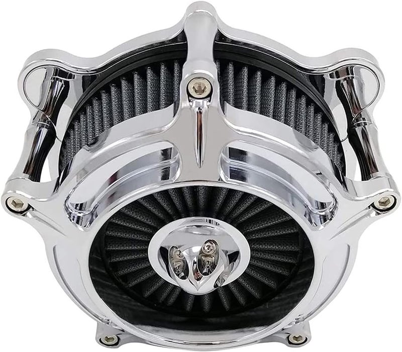 QASULER Motorcycle Air Filter Turbine Intake Cleaner - Image 1