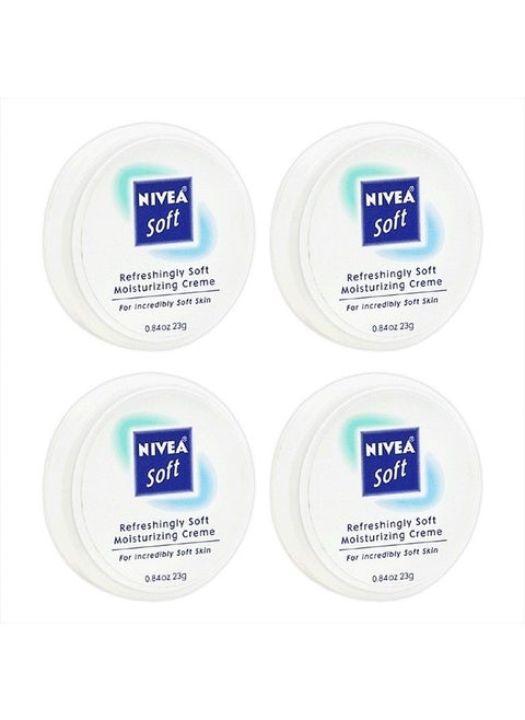 Nivea Soft, Refreshingly Soft Moisturizing Creme, .84 Oz. (4 Pack Value Bundle)