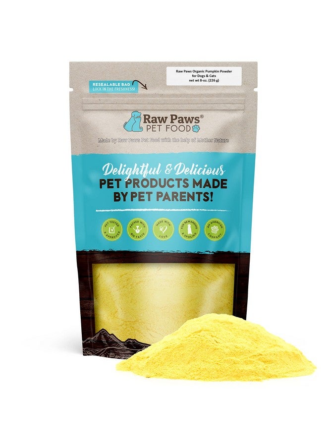 Raw Paws Organic Pumpkin Powder for Dogs & Cats, 8-oz - USA Pure Pumpkin for Dogs, Healthy Stool, Diarrhea, Constipation Relief, Canned Pumpkin for Cats Alternative, Dog Pumpkin Powder, Fiber for Dogs - Image 1