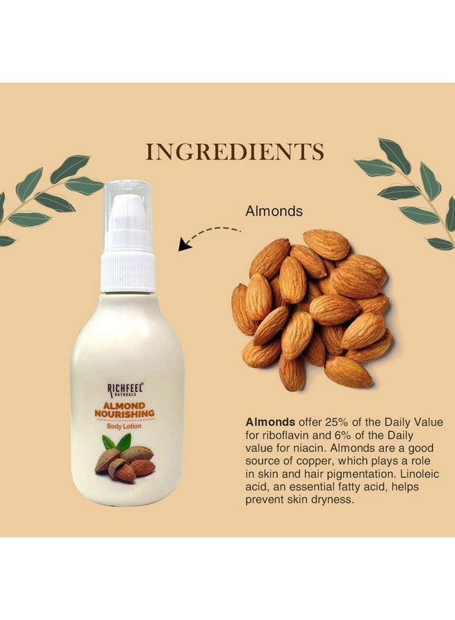 Richfeel Almond Nourishing Body Lotion Intense Moisturization With 2X Almond Oil Smooth And Healthy Looking Skin For Very Dry Skin 100 Ml - Image 3