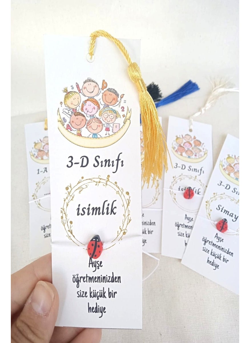 40 Pieces of Tasseled Bookmarks and Ladybug Bracelet - (Name Part is Sent Blank.) - pzsku/Z193AFF14640FD72F89ADZ/45/_/1726145071/409469d0-dcf2-4590-9cf3-f820bee0e39a