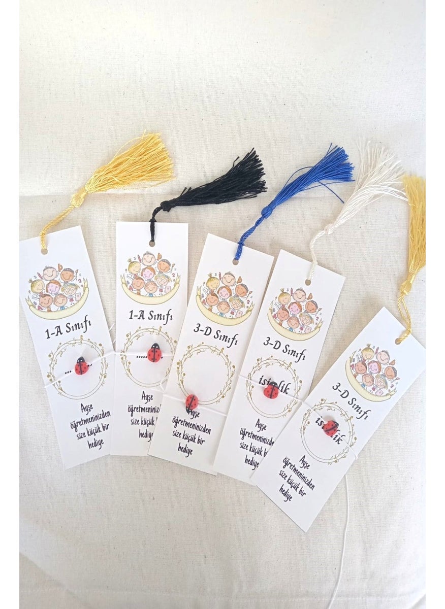 40 Pieces of Tasseled Bookmarks and Ladybug Bracelet - (Name Part is Sent Blank.) - pzsku/Z193AFF14640FD72F89ADZ/45/_/1726145073/09199f82-e5d5-4788-9690-bd1445a808e3